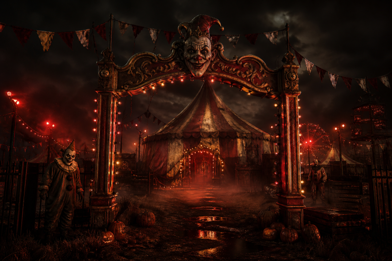 Voorbeeld van een griezelig Carnevil-thema