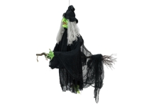Halloween Flying moving Witch with sound and light 140cm
