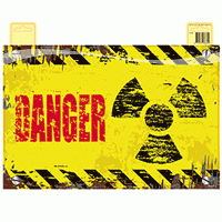 Deurbordje danger nuclear gevaar