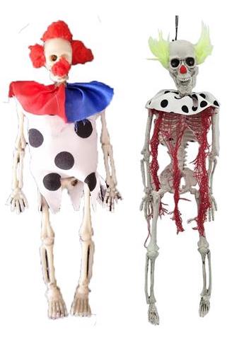 Skeleton Clown set van 2 stuks