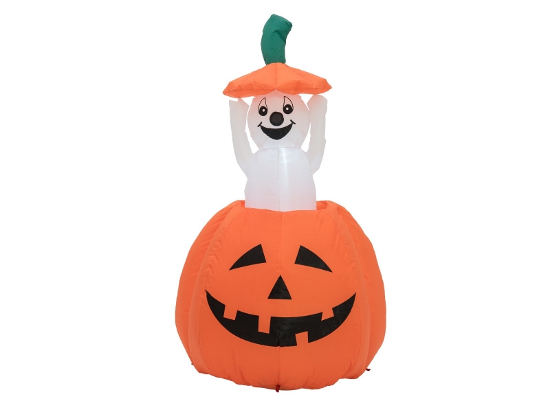 Inflatable Figure Pumpkin with Ghost, animated, 120cm