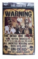 Poster Halloween 'Warning the dead' 38 cm
