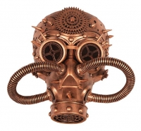 Gasmasker steampunk brons