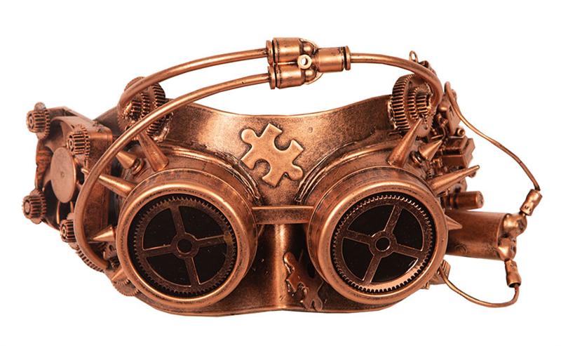 Oogmasker steampunk brons