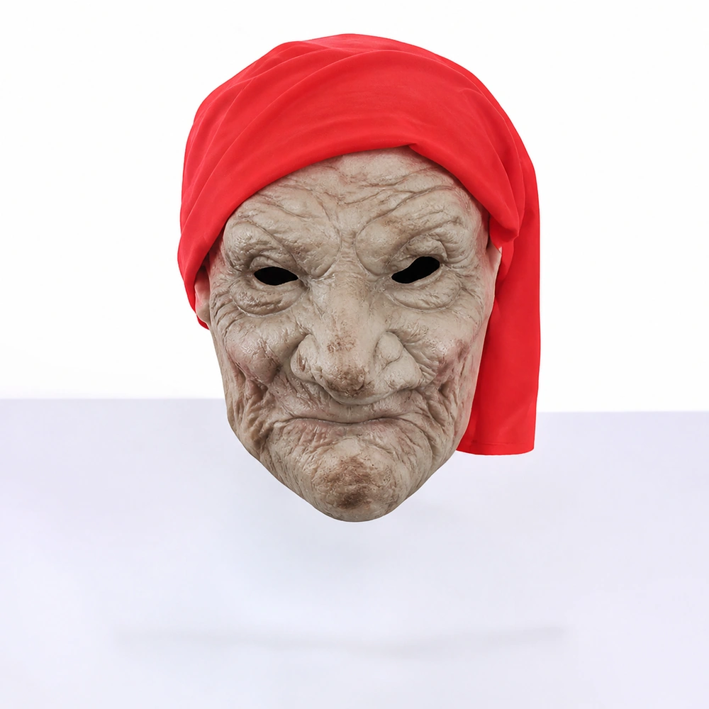 Oude-vrouwenmasker van latex