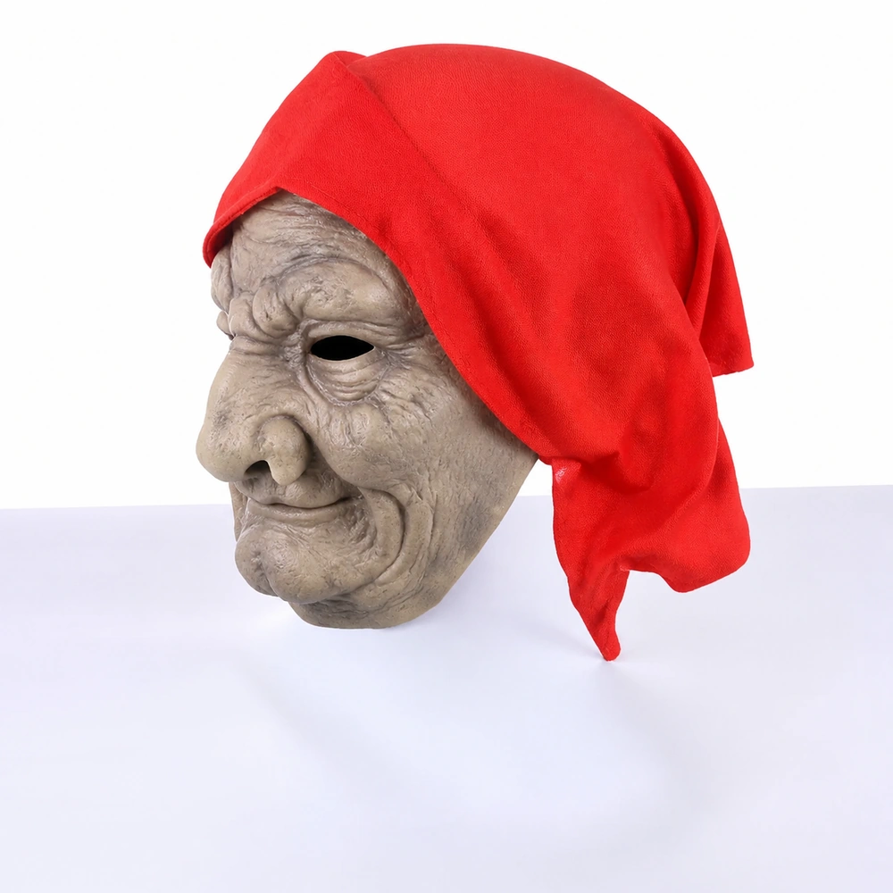 Oude-vrouwenmasker van latex