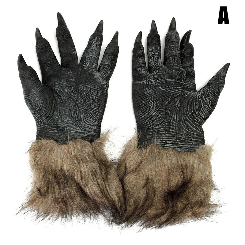 weerwolf masker en handschoenen