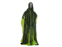 Halloween Figure Skeleton with green cape, animated, 170cm