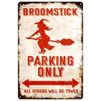 broomstick parking only red