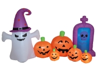 Halloween Inflatable Figure Ghost with Pumpkin, animated, 244cm