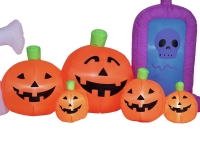 Halloween Inflatable Figure Ghost with Pumpkin, animated, 244cm