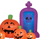 Halloween Inflatable Figure Ghost with Pumpkin, animated, 244cm