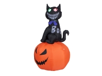 Halloween Inflatable Figure Cat with Pumpkin, 183cm