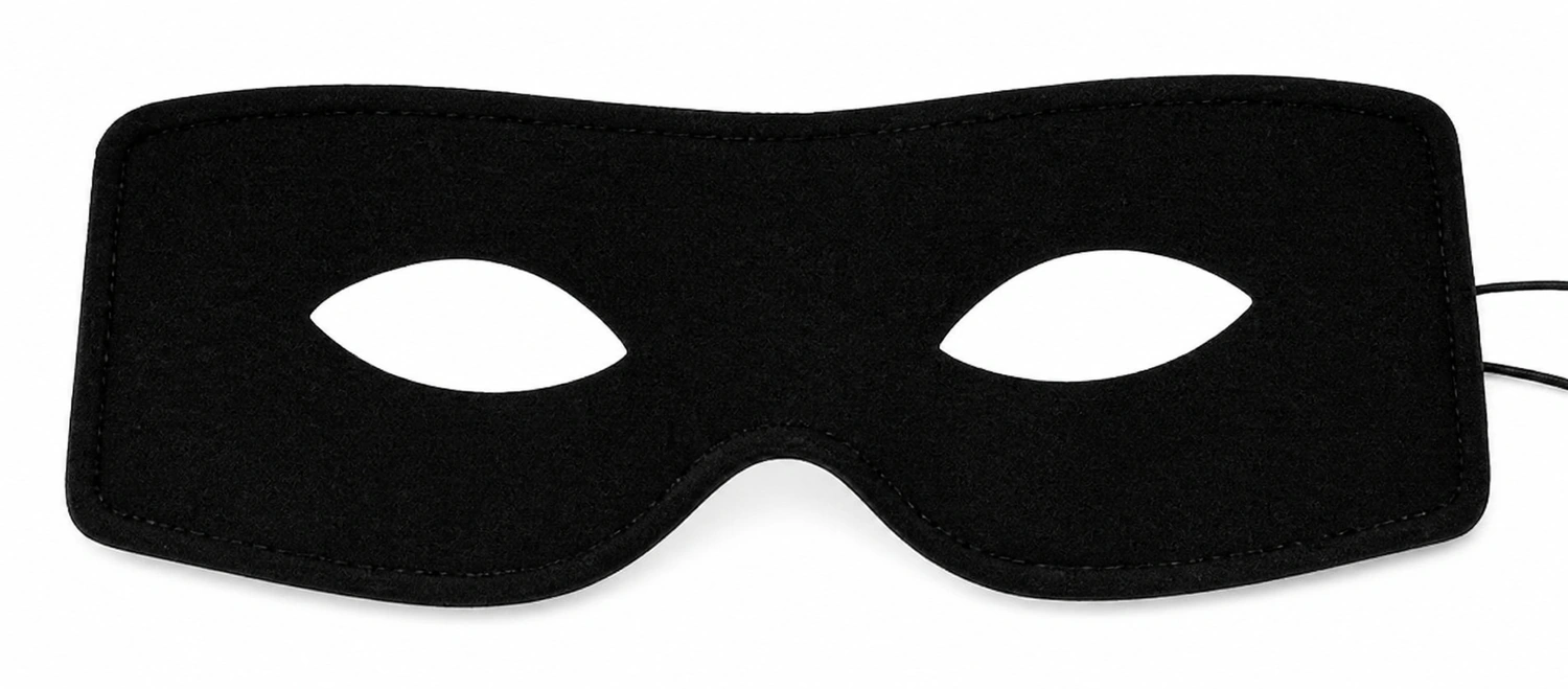 Zwart Zorro-oogmasker