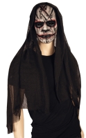 Eng Horror Masker met Zwarte Kap