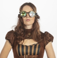 Bril Steampunk Kaleidoscoop Gold
