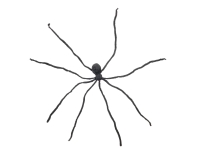 Giant Halloween Spin 230 cm Zwart