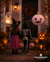 Folieballon Halloween Pompoen Roze &ndash; 56 cm
