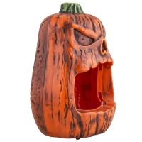 Bijtende pompoen snoepschaal 33 cm animatronic