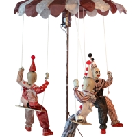 Draaimolen met 3 clowns 220 cm animatronic